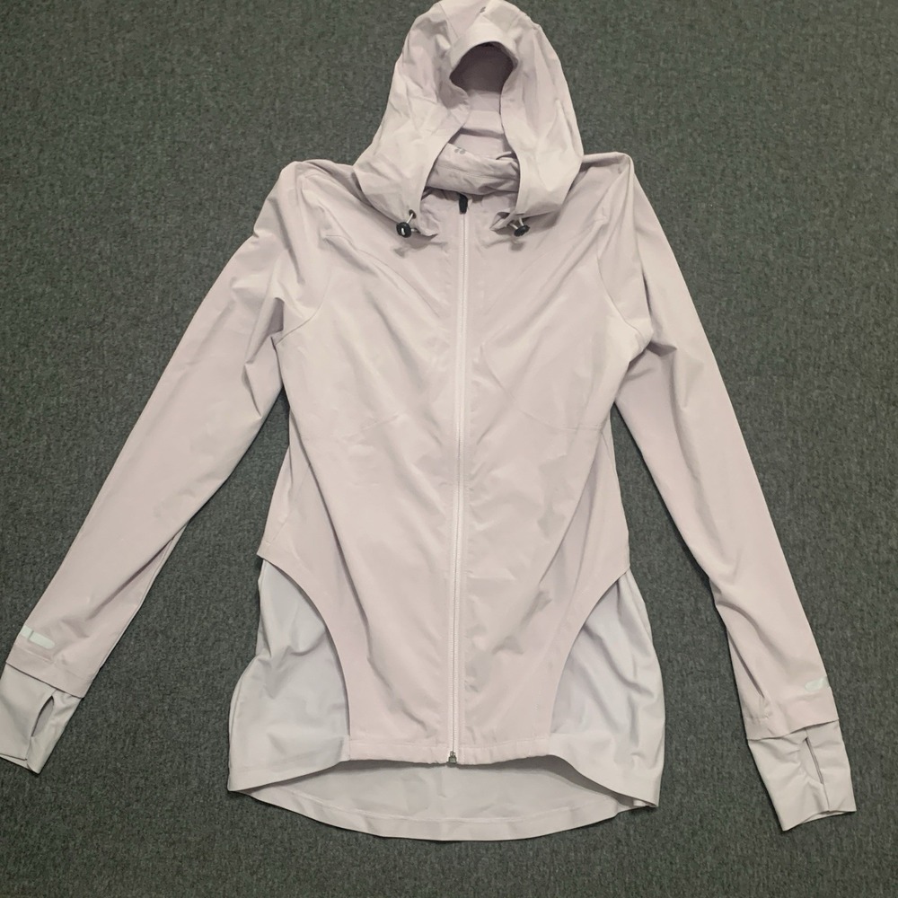 Sweaty Betty Fast Track Running Jacket Women's Lavender Hooded Full Zip - Size S